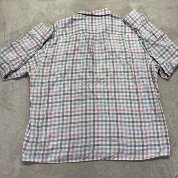 Peter Millar Shirt Men's 2XL White Button Down Shirt Plaid Checkered Long Sleeve - Picture 11 of 13